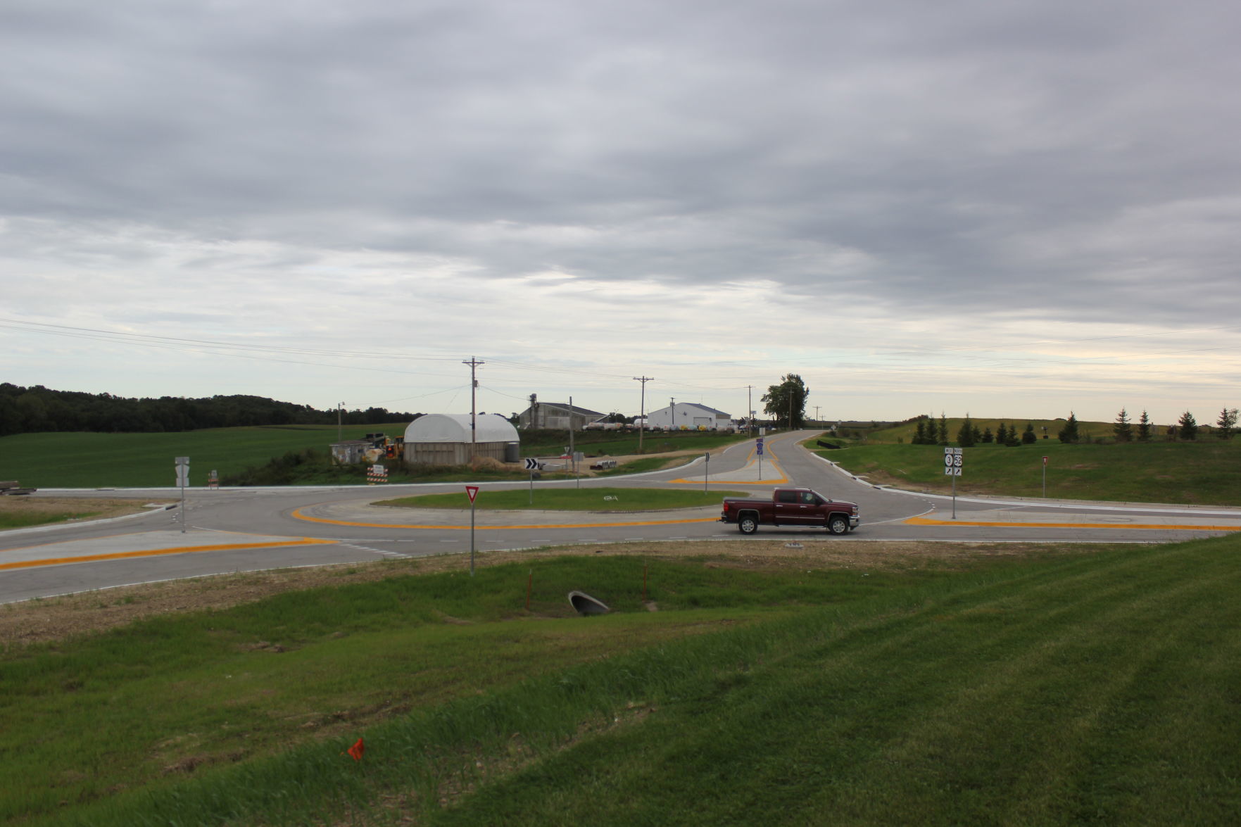 Roundabout completed outside of Holy Cross